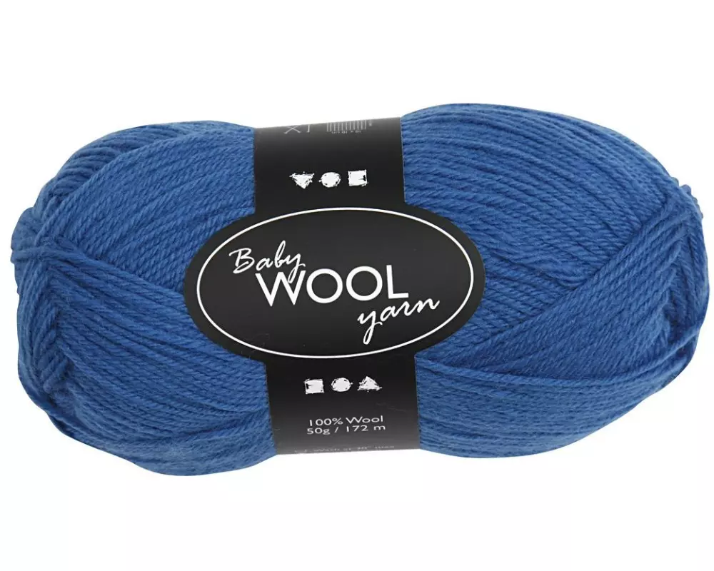Creativ Company Wolle Babygarn Merino 50 g 14/4 Blau