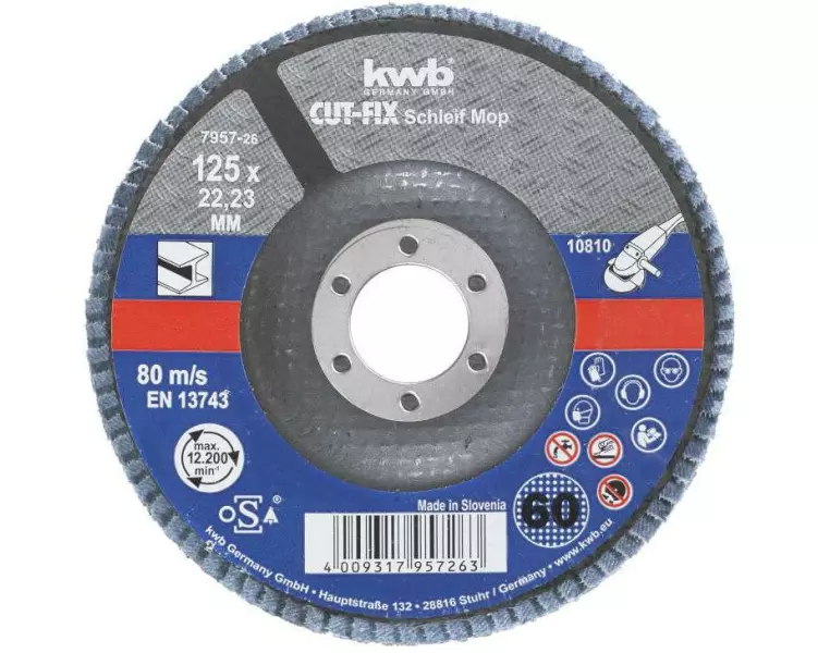 kwb Schleifscheibe Metall 125 mm K60