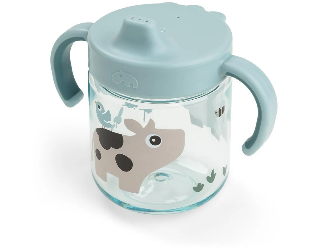 done by deer Trinklernbecher Tiny Farm Blau 260 ml