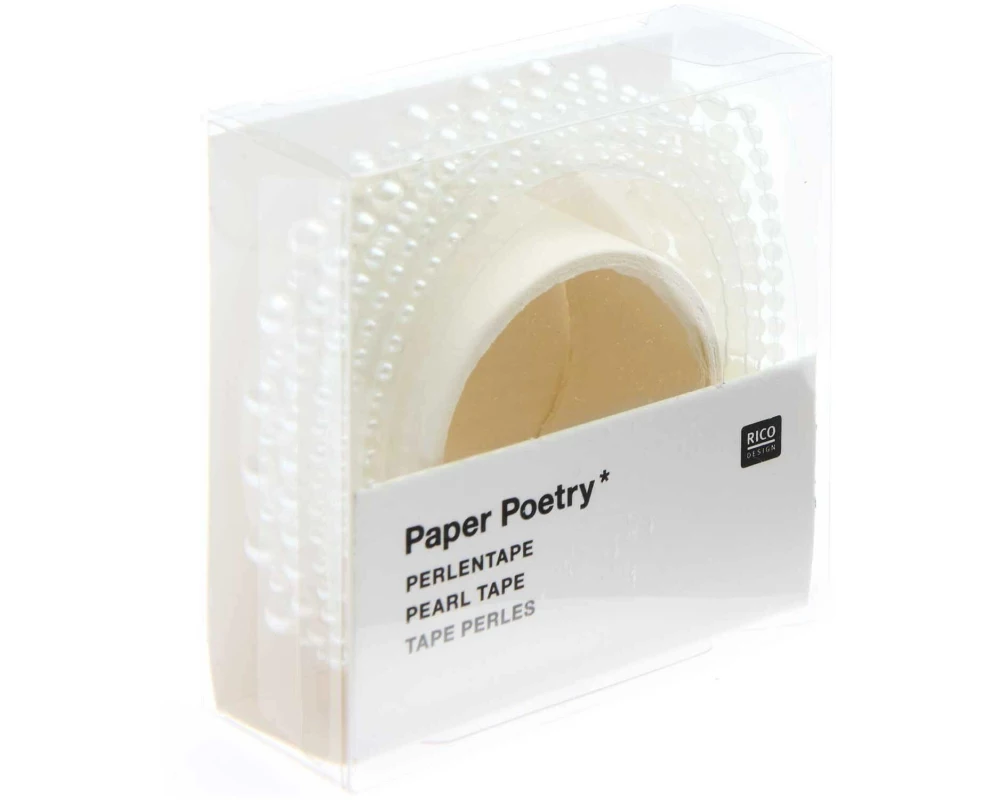 Rico Design Perlensticker Paper Poetry 50 cm, 1 Stück Offwhite