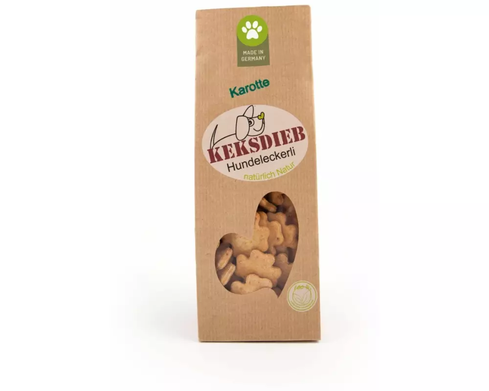 KEKSDIEB Leckerli Karotten Knusperlis mit Dinkel, 100 g
