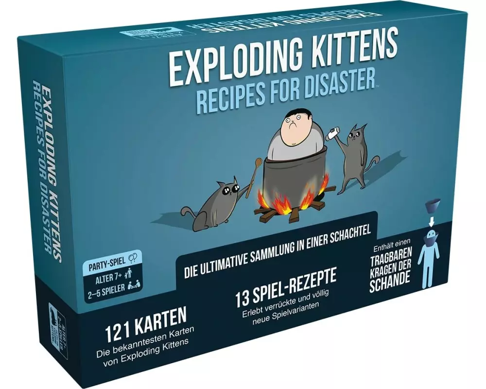 Asmodée Partyspiel Exploding Kittens: Recipes for Disaster
