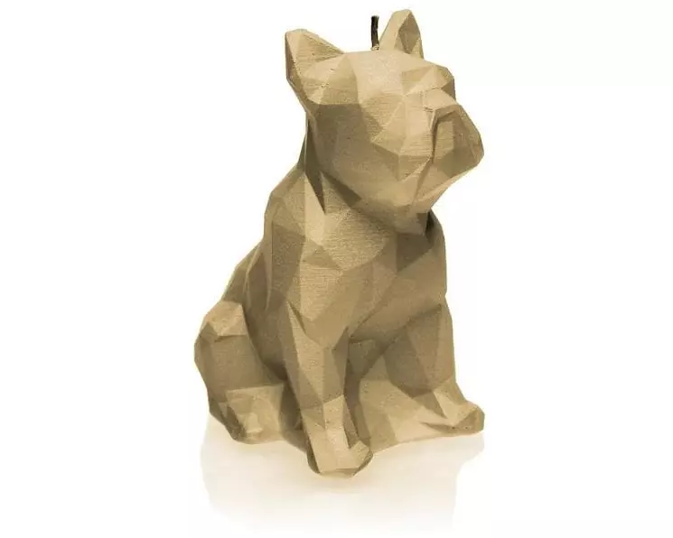 Candellana Kerze Bulldogge Beige