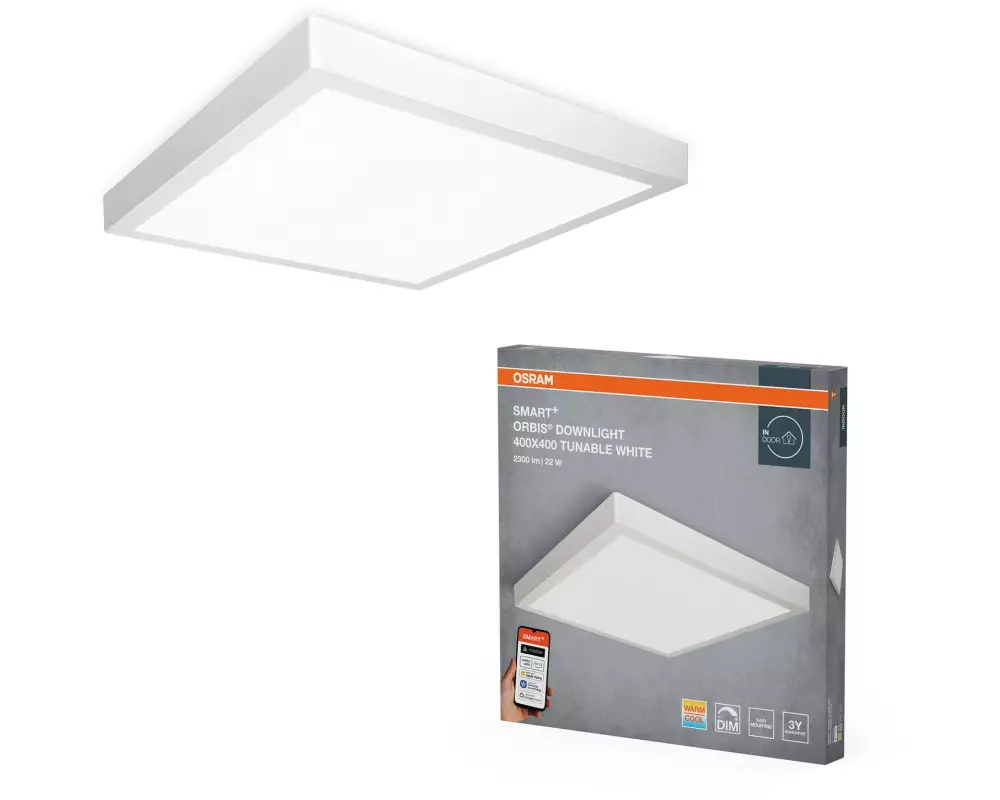 OSRAM Deckenleuchte SMART+ Matter Surface Downlight 40 cm, TW