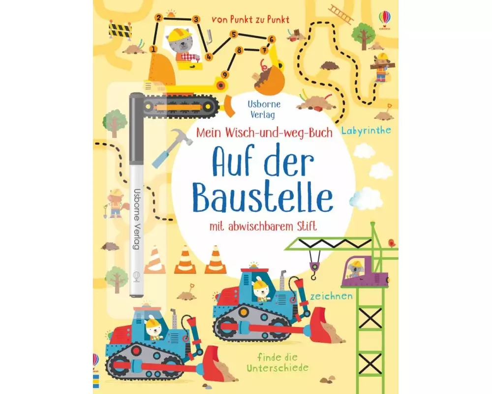 Mein Wisch-und-weg-Buch: Auf der Baustelle