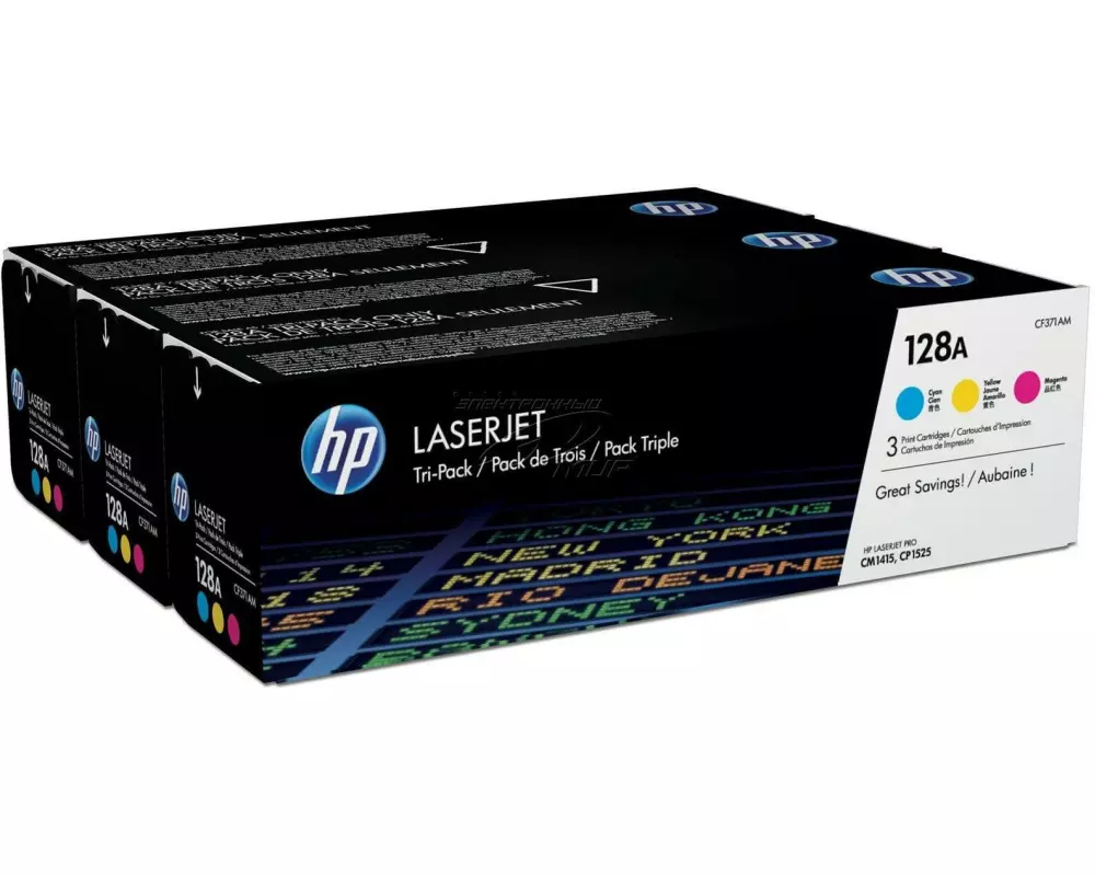 HP Toner Nr. 128A (CF371AM) Cyan/Magenta/Yellow