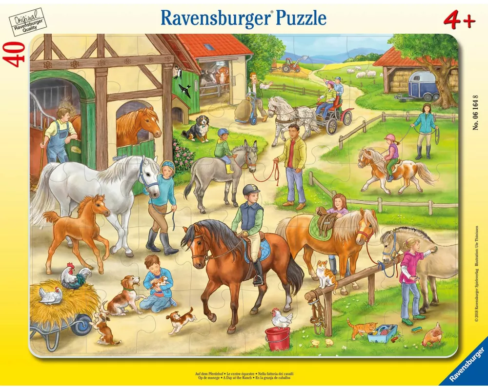 Kinderpuzzle 40 Teile - Auf dem Pferdehof