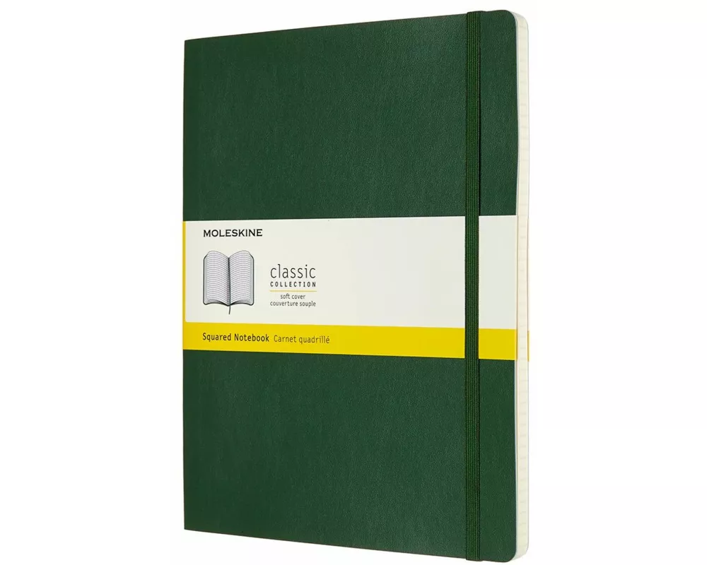 Moleskine Notebook XL, Squared, Soft Cover, Myrtle Green
