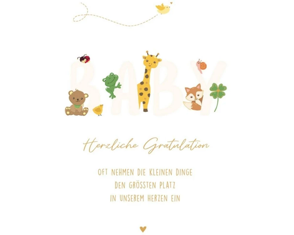 ABC Glückwunschkarte Geburt 12.5 x 17.6 cm