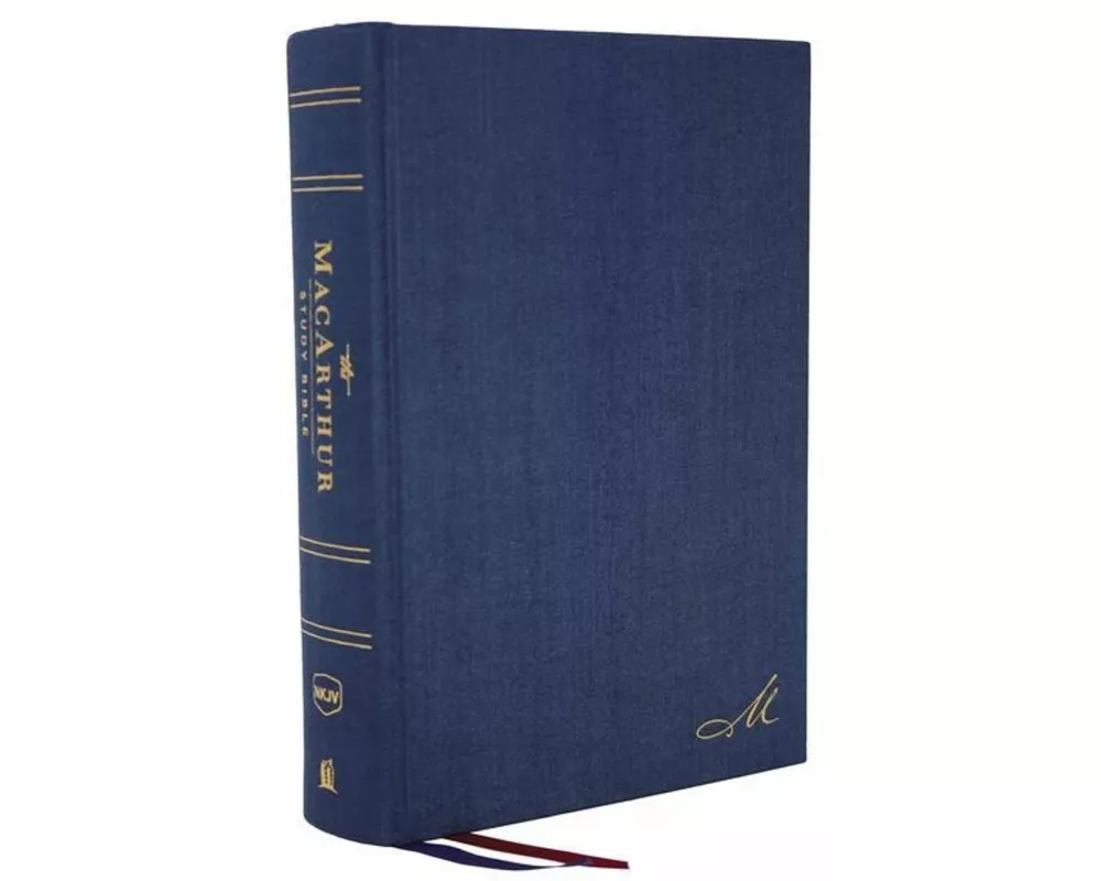 NKJV, MacArthur Study Bible, Blue Cloth over Board, Comfort Print