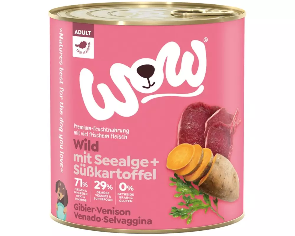 WOW Nassfutter Adult Wild, 800 g