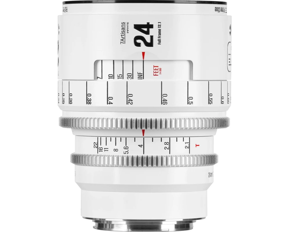 7Artisans Festbrennweite 24mm T/2.1 INFINTE Weiss – Canon EF