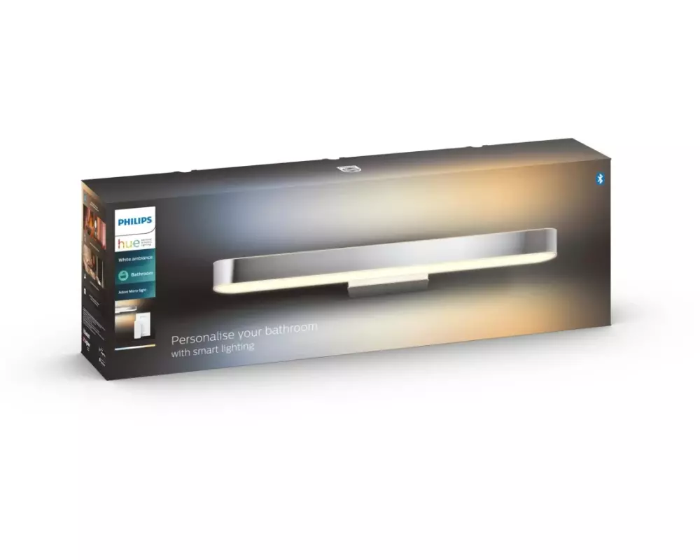 Philips Hue Badezimmerleuchte White Ambiance, Adore, Silber