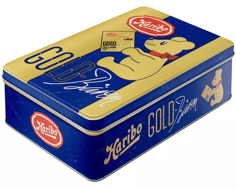Nostalgic Art Vorratsdose Haribo Goldbären 2.5 l, Blau/Gold