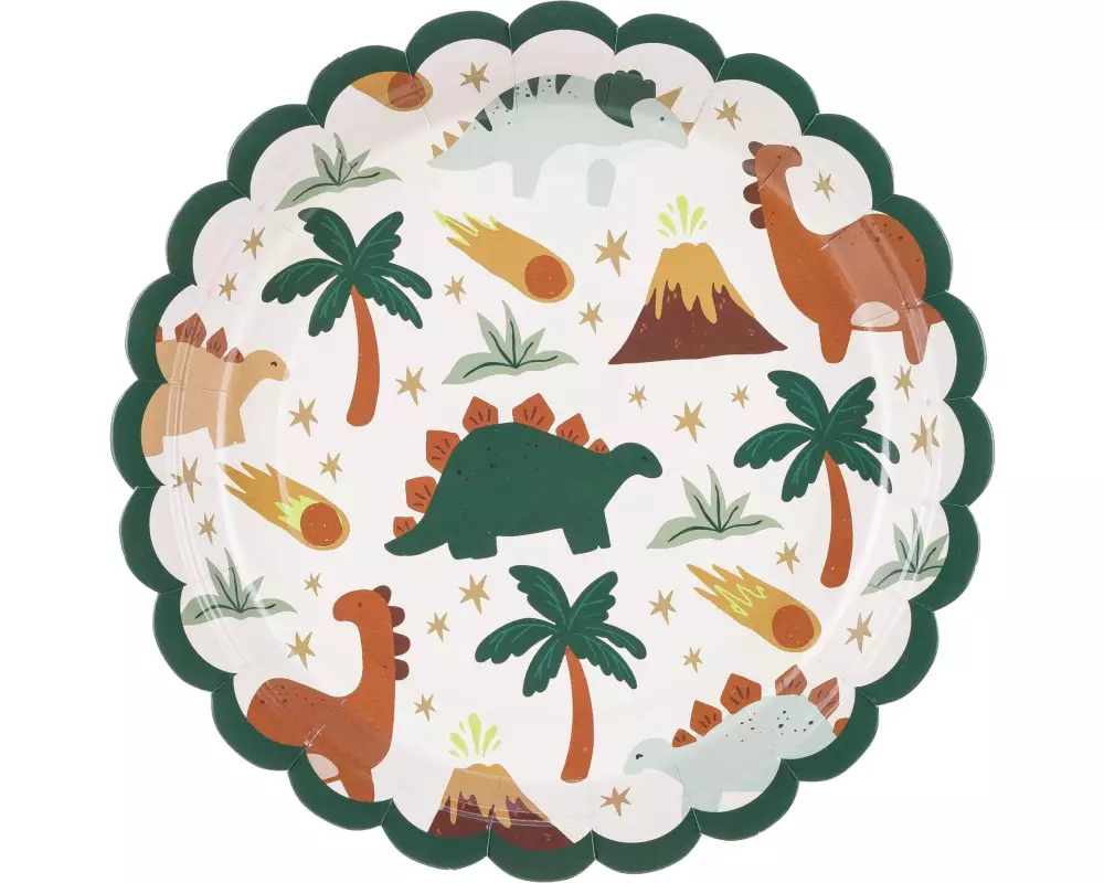 Partydeco Einwegteller Dinosaurier 6 Stück