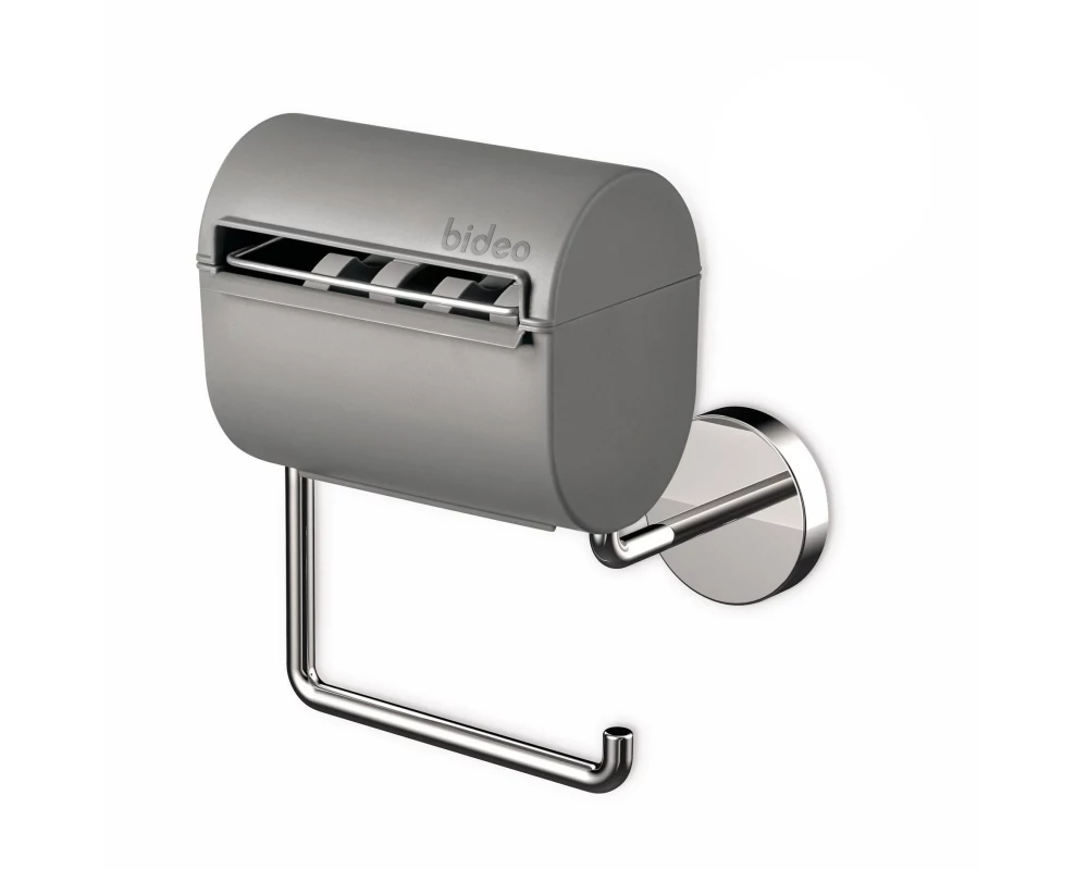 bideo Toilettenpapierhalterung mit Befeuchter Grau