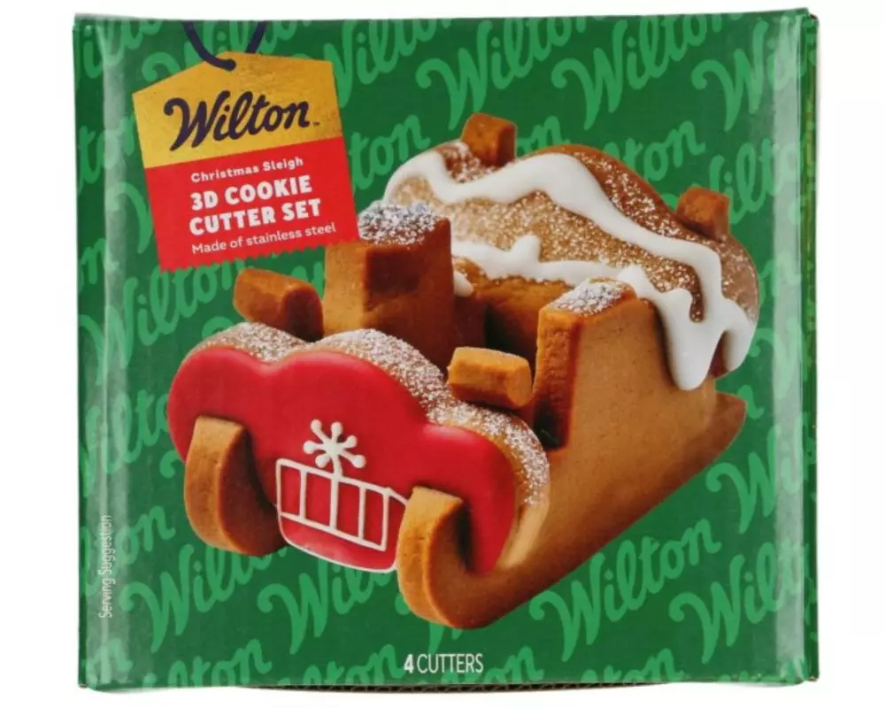 BackshopSchweiz Ausstechform 3d Weihnachtsschlitten Set - 4-teilig