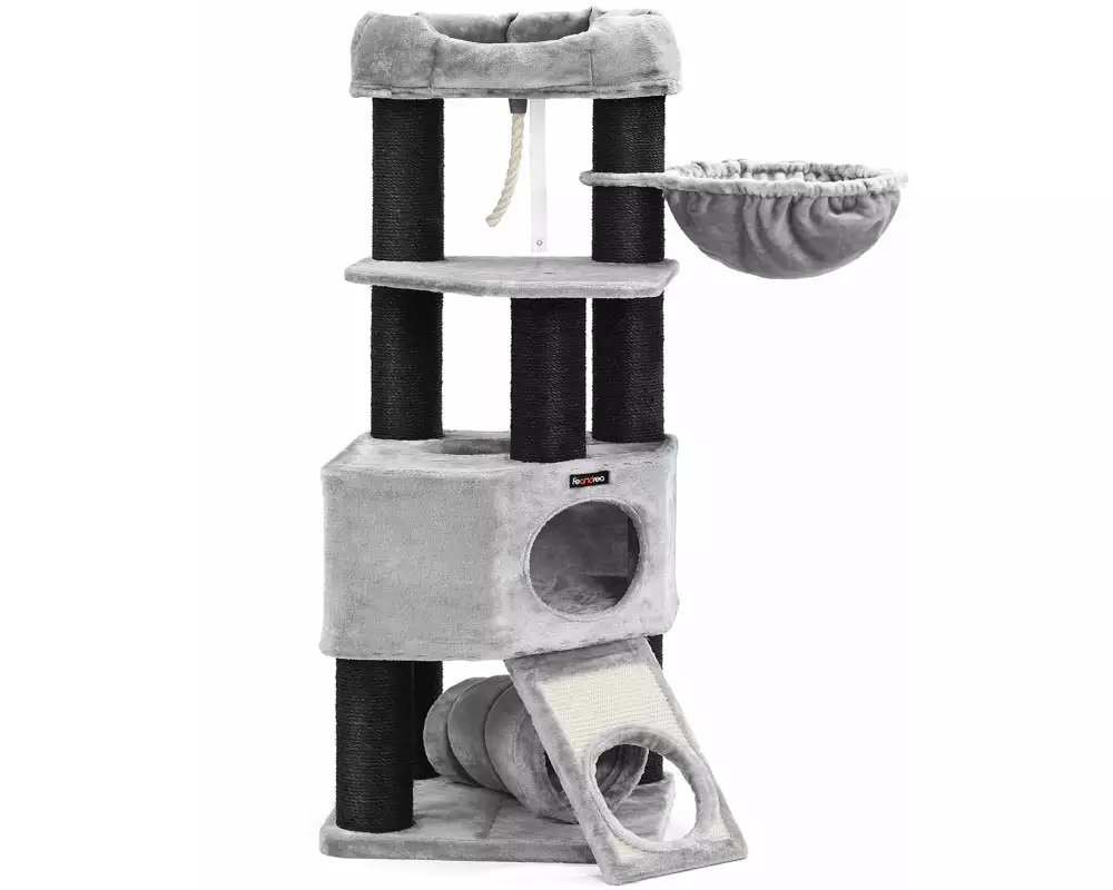 Feandrea Kratzbaum Stämme, 141 cm, Grau/Schwarz