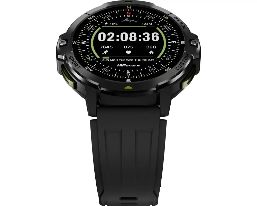HiFuture Vortex 1.46-Zoll HD-Display, GPS, Schwarz