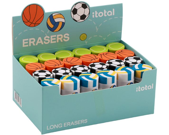 I-TOTAL Radiergummi 2.5x6cm XL1816L Sport, assortiert