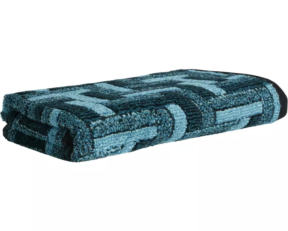 Möve Duschtuch Tide Tiles 67 x 140 cm, Dunkelblau/Türkis