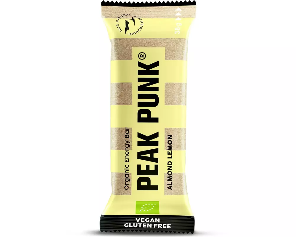PEAK PUNK Riegel Bio Energy Bar – Almond Lemon 15 x 38 g