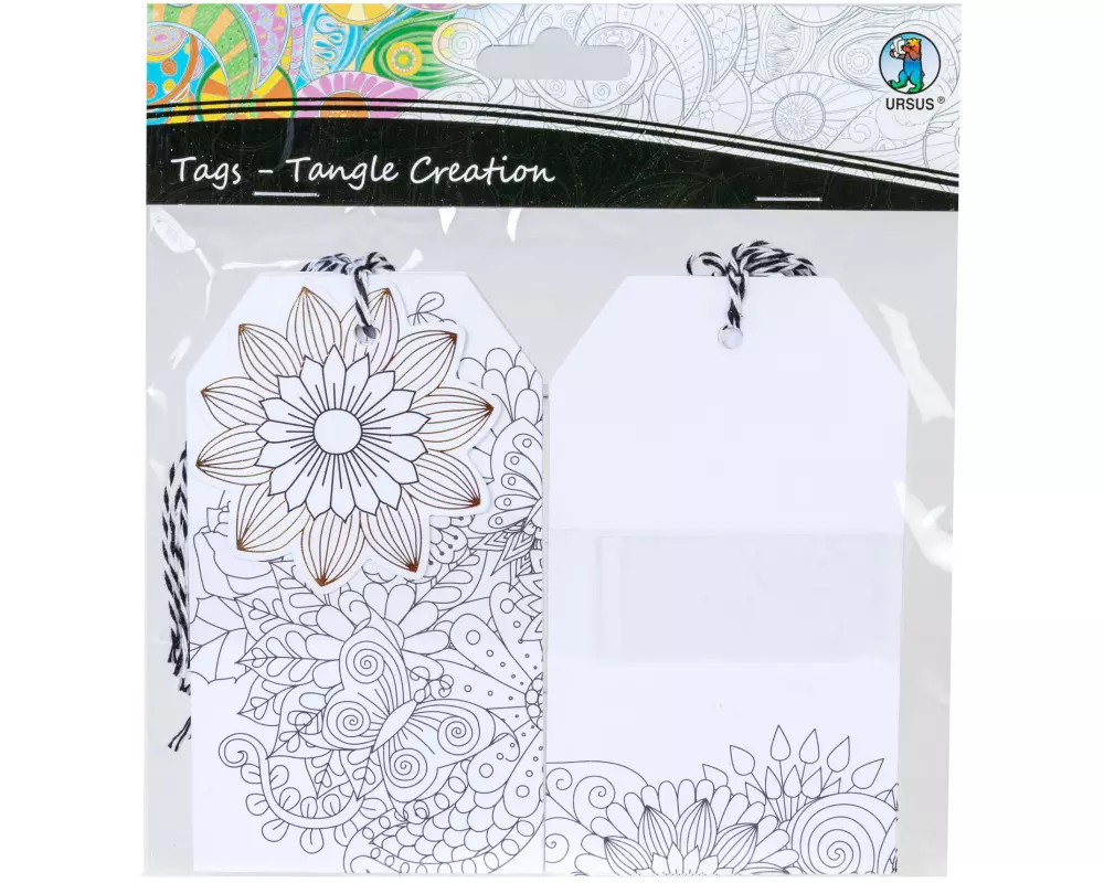 URSUS Geschenkanhänger Blume 7 x 12 cm, 10 Stück