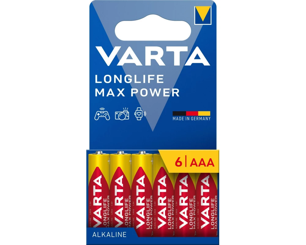 Varta Batterie Longlife Max Power AAA , 6 Stück