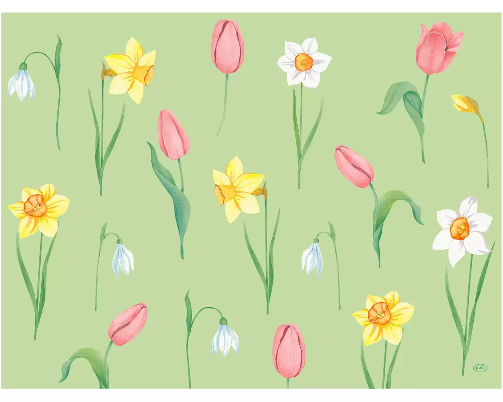 Duni Tischset Spring Melody 40 cm x 30 cm, Mehrfarbig