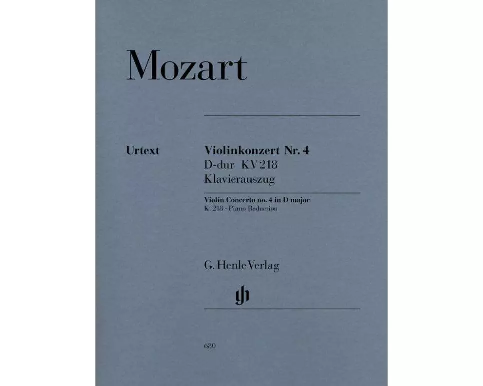 Mozart, Wolfgang Amadeus - Violinkonzert Nr. 4 D-dur KV 218