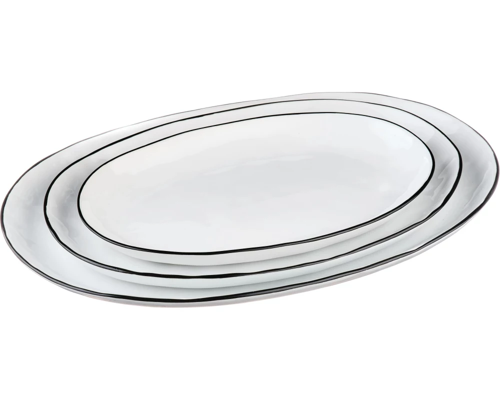 Björn Servierplatte Pure, 3 Stück, Schneeweiss