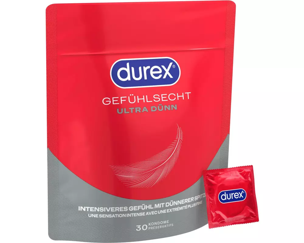 Durex Kondome Gefühlsecht Ultra Vorteilspackung 30 Stück