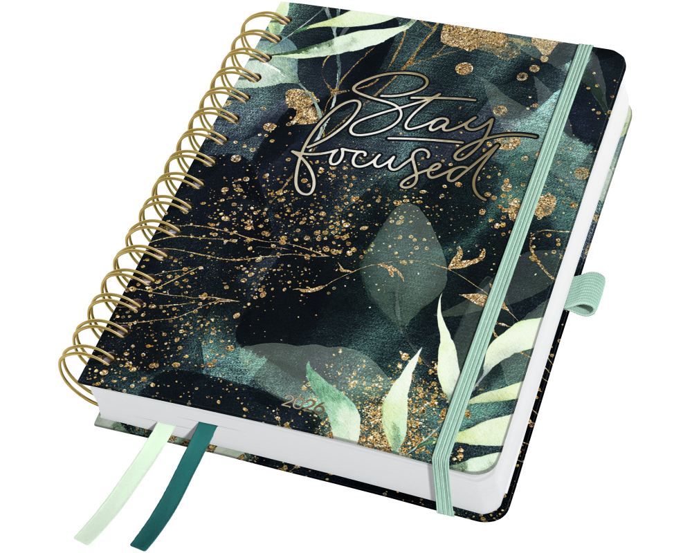 Jolie Wochenagenda Glamorous Leaves Pflanze, 2026, Mehrfarbig