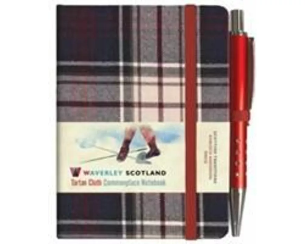 Waverley S.T. (S): Dress Mini with Pen Pocket Genuine Tartan Cloth Commonplace Notebook