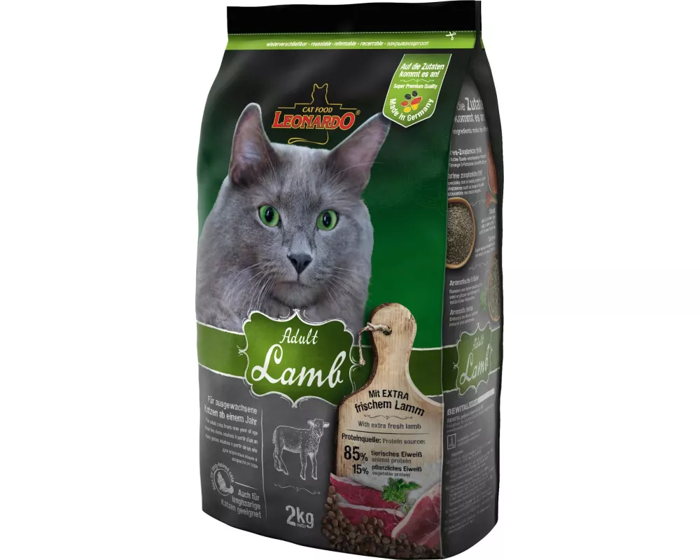 Leonardo Cat Food Trockenfutter Adult Lamm, 2 kg