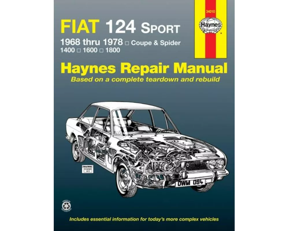 Fiat 124 Sport Coupe & Spider (1968-1978) Haynes Repair Manual (USA)