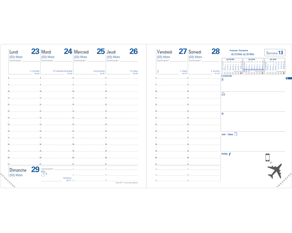 QUO-VADIS Ersatzinhalt Executif 2026 014005Q 1W/2S Impala/Club FR 16x16cm