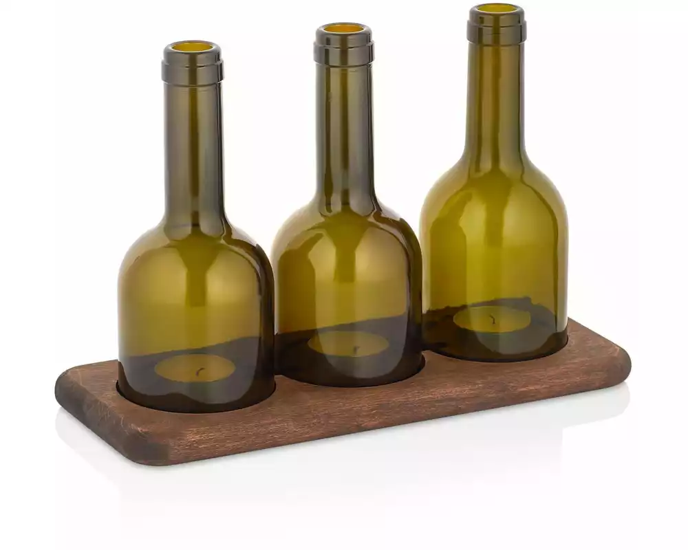 Wallxpert Teelichthalter Flaschen 1 Stück, Nature