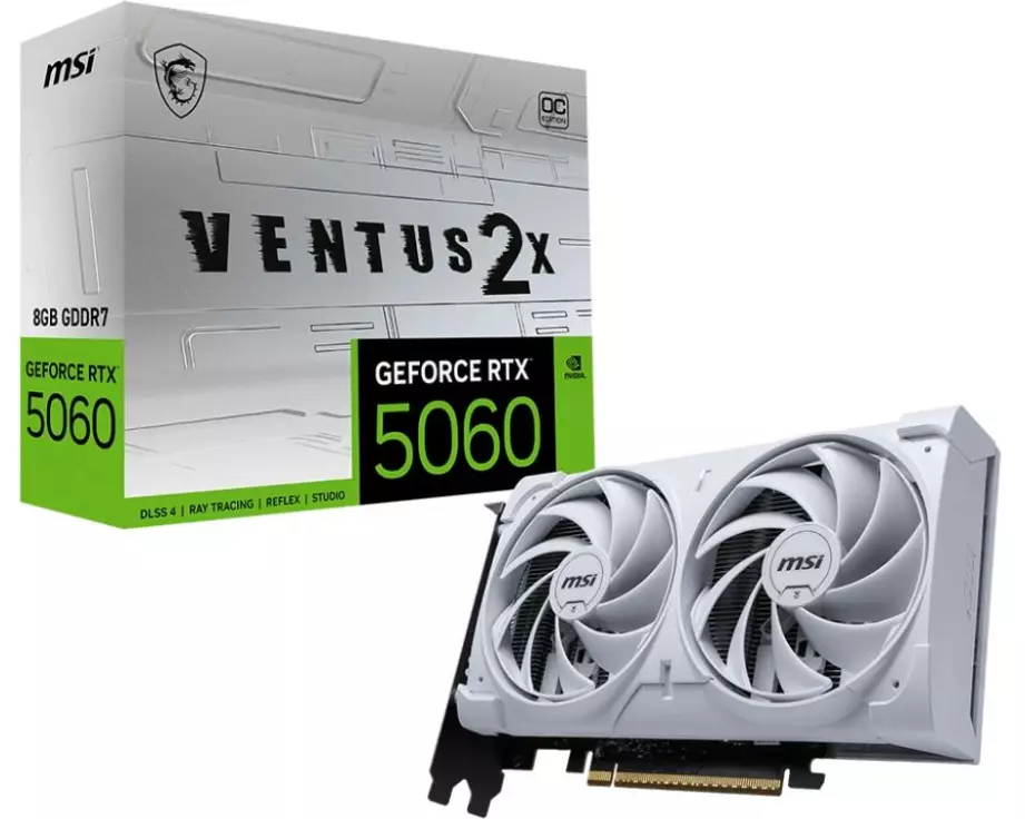 MSI Grafikkarte GeForce RTX 5060 8G VENTUS 2X OC WHITE