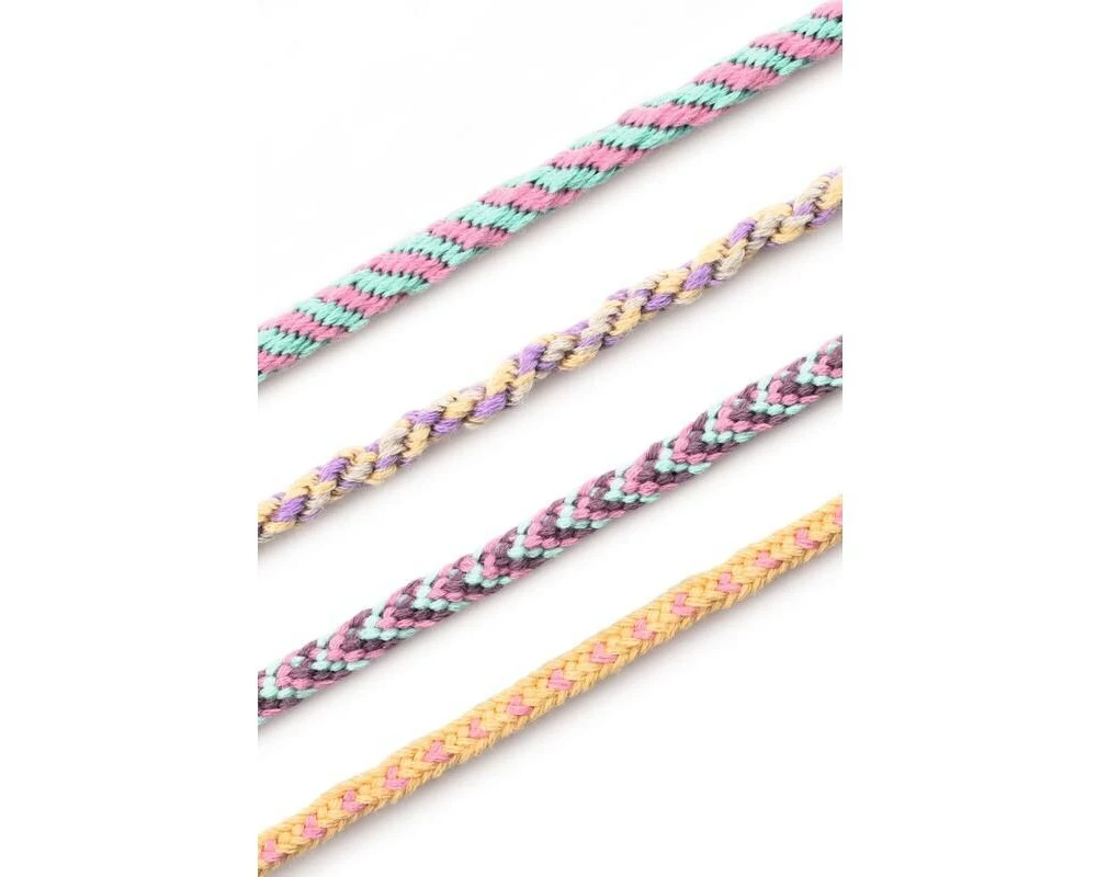 Folia Kumihimo Bracelets PASTELL RAINBOW 16-teilig