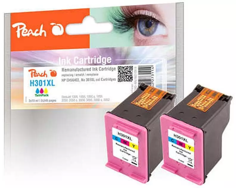 Peach Tinte HP Nr. 301XL (CH564EE) 2x Color