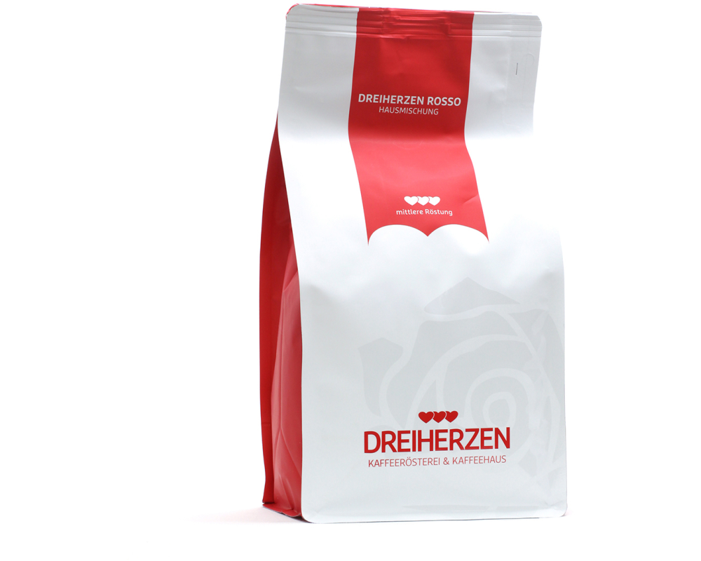 DREIHERZEN Bohnenkaffee 1kg 11141 Rosso