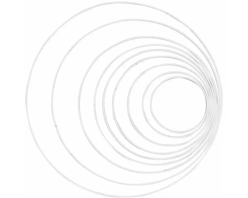 Glorex Metallring 60 cm 1 Stück, Weiss