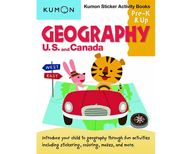 Kumon Sticker Activity Books: Geography U.S. and Canada
