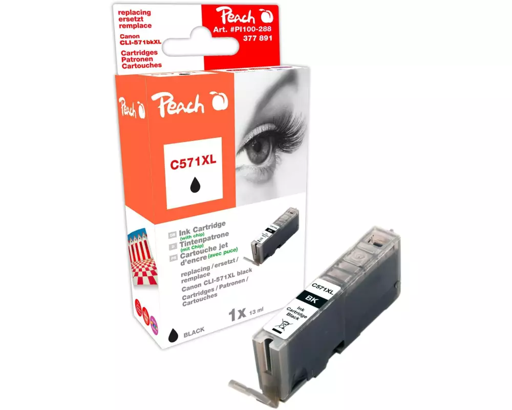 Peach Tinte Canon CLI-571PBK XL Photo Black