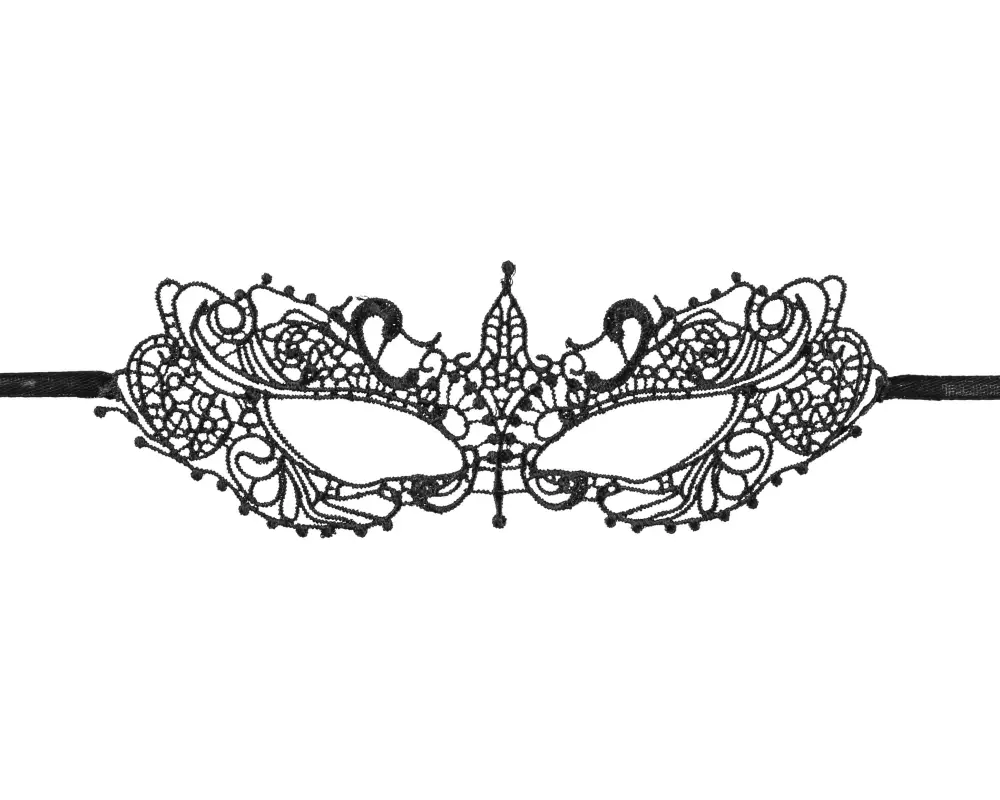 Partydeco Partyaccessoire Maske aus Spitze 7.3 x 20 cm, Muster1