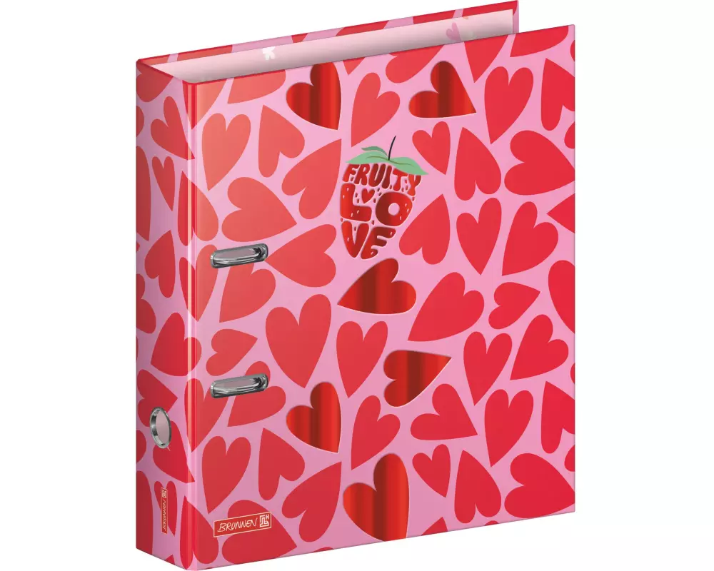 Brunnen Ordner Fruity Love A4, 70 mm, Rosa / Rot