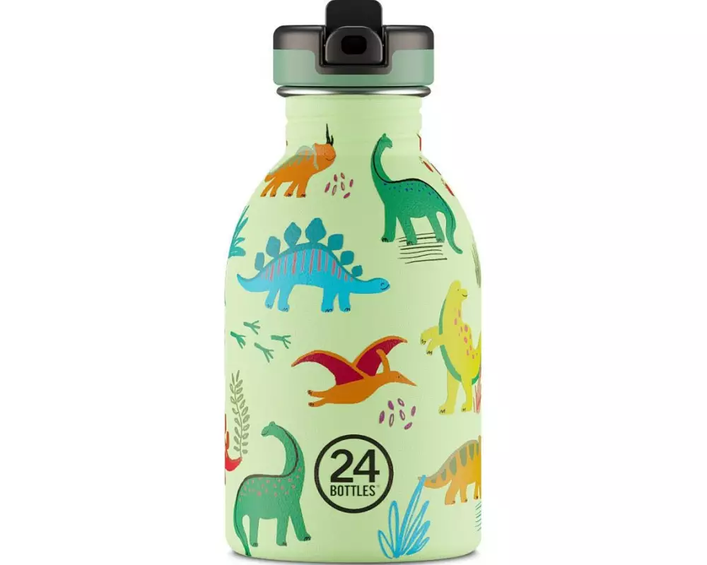 24Bottles Trinkflasche Urban mit Sportdeckel 250 ml, Jurassic Friends