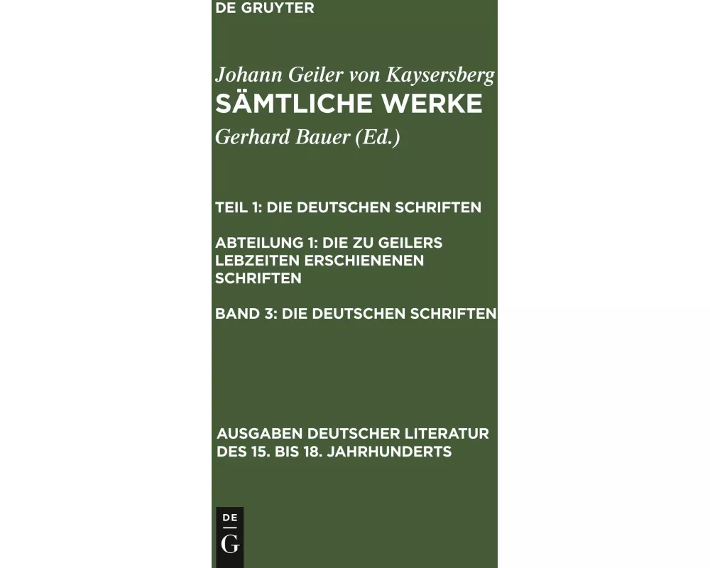 Die deutschen Schriften