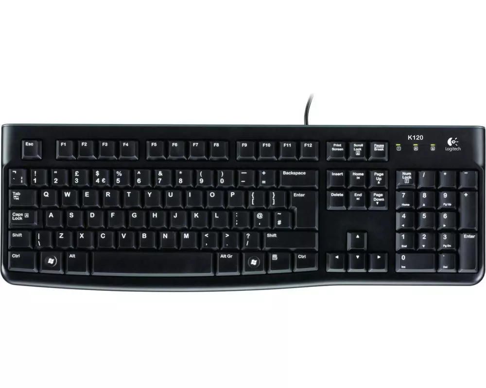 Logitech Tastatur K120 Business US-Layout